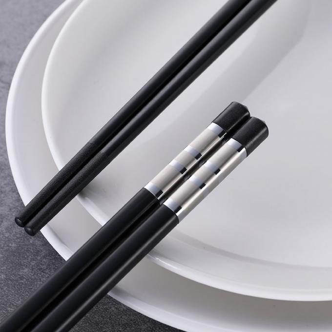 فایبرگلاس نقره ای رنگ نقره ای آلیاژ سری Chopsticks استفاده از خانواده بدون لغزش ژاپنی 2