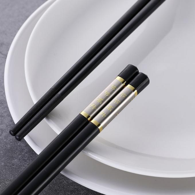 فایبرگلاس نقره ای رنگ نقره ای آلیاژ سری Chopsticks استفاده از خانواده بدون لغزش ژاپنی 0