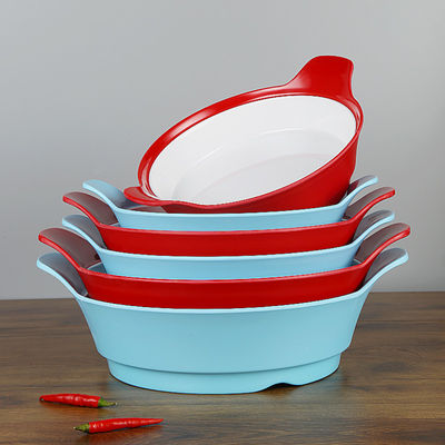 قیمت خوب ظروف دو رنگ 100% ملامینه در رستوران / غذاخوری آنلاین