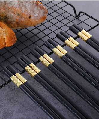 قیمت خوب Chopsticks آلیاژ قابل استفاده مجدد 24 سانتی متر مربع بلند مربع بلند چینی نودل چینی Chopsticks آنلاین