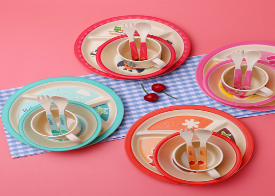 قیمت خوب سرویس ظروف کودک فیبر بامبو Decal Melamine Bial تخریب پذیر آنلاین