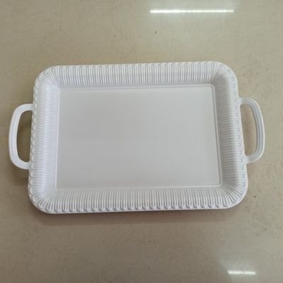 قیمت خوب سینی ملامین مستطیل سفید نشکن با دستگیره آنلاین