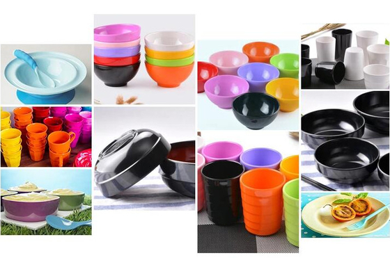 قیمت خوب ظروف غذاخوری رنگارنگ اوره قالب گیری 99.8% ملامینه آنلاین