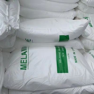 قیمت خوب پودر کریستال سفید ملامین 99.8% تری پلی سیانامید درجه صنعتی آنلاین