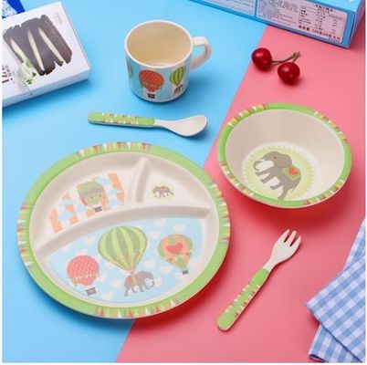 قیمت خوب مواد غذایی امن چاپی کارتونی Decal BPA رایگان سفارشی ظرف های شام نوزاد Melamine کودکان ظروف میز آنلاین