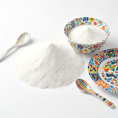 قیمت خوب پایداری حرارتی تا 150 درجه سانتی‌گراد ترکیب قالب‌گیری ملامینه با استحکام مکانیکی بالا و استحکام در فرم پودر سفید استفاده مداوم آنلاین