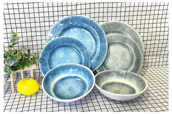 قیمت خوب فروش داغ مجموعه های بشقاب و بشقاب ملامین ضد ضربه و مقاوم در برابر حرارت درجه مواد غذایی برای هتل ها و رستوران ها آنلاین